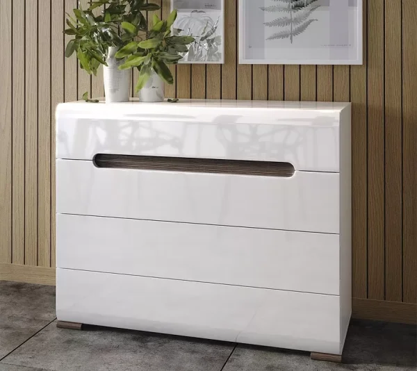 Комод Ацтека KOM4S/8/11 белый глянец