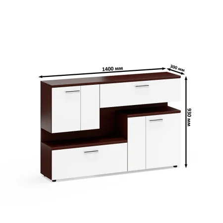 Тумба под ТВ С-1 1400 венге/белый