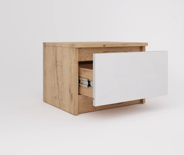 Тумба прикроватная Охта Лайт 400 дуб вотан/белый