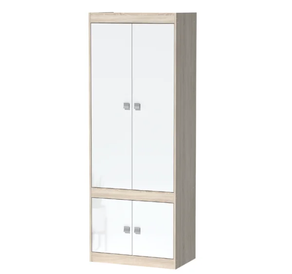 Шкаф Галактика дуб сонома/белый глянец