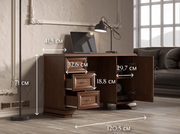 Стол туалетный Кентаки TOL каштан