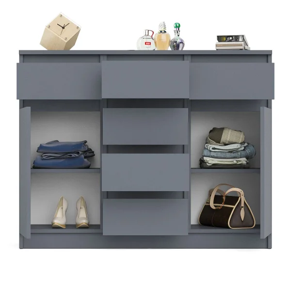 Комод с ящиками и дверками МК 1200.4 графит