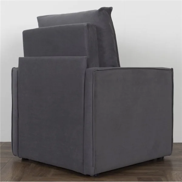 Кресло-кровать Куба 600 темно-серый (велюр Confetti №21)