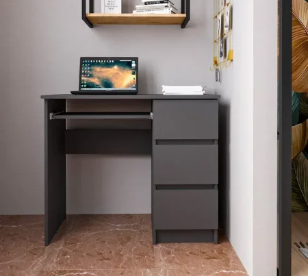 Стол письменный Мори МС-6 правый графит