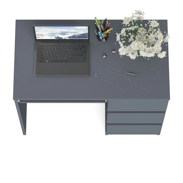 Стол компьютерный три ящика МС-6 графит (правый)