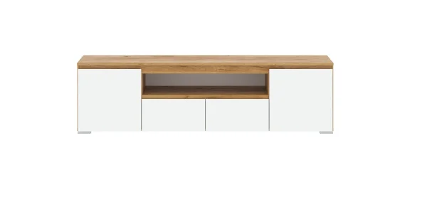 Тумба ТВ Гретта 1800 2С2Я дуб крафт золотой/белый