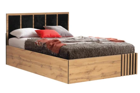 Кровать Либерти дуб вотан/черный