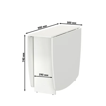 Стол-книжка раскладной 1-65 белый