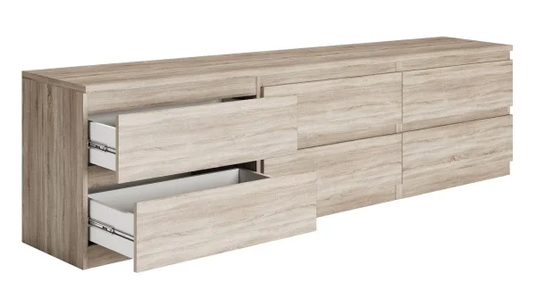 Тумба Кастор 6 ящиков дуб сонома