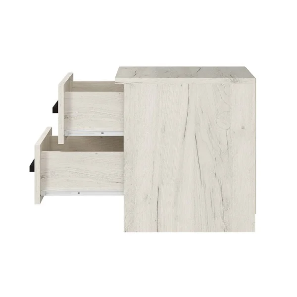 Тумба прикроватная Фиеста дуб крафт белый (2 шт)