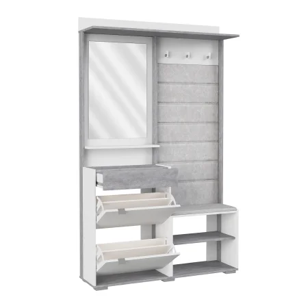 Прихожая Акцент №3 белое сияние/цемент светлый