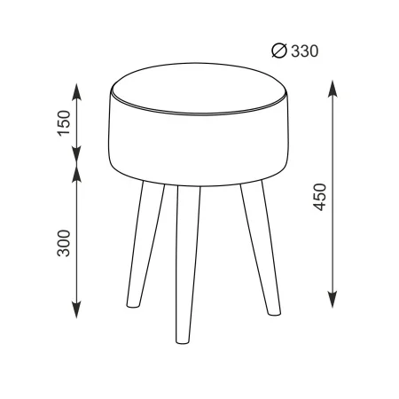 Банкетка 6-5132 Юна черная с рисунком