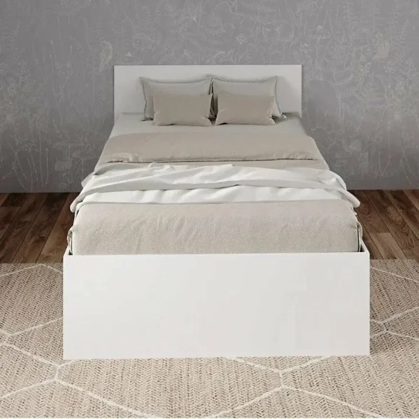 Кровать двуспальная Мори с ящиками КРМЯ 1400.1 белый