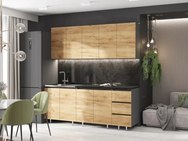 Кухня Челси 2,0 графит/дуб крафт