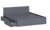 Кровать с ящиками Мори графит