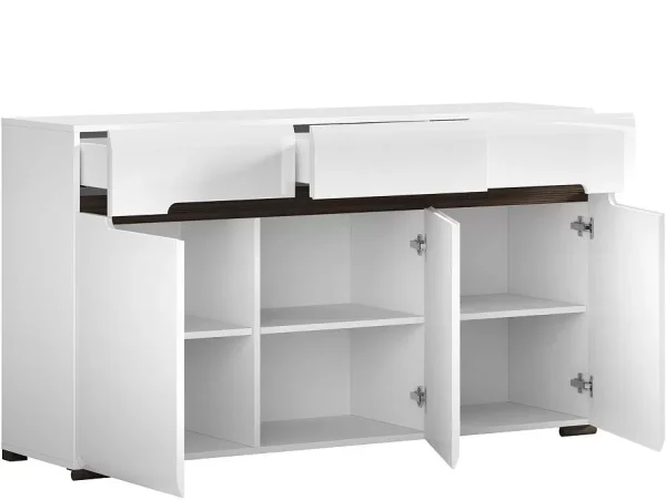 Тумба Ацтека KОМ3D3S/8/15 белый глянец