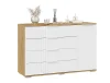 Комод комбинированный Хилтон дуб крафт золотой/белый матовый