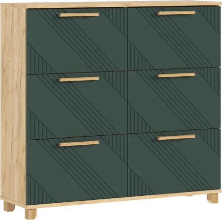 Обувница Ирис 1000 браш мени грин/дуб крафт