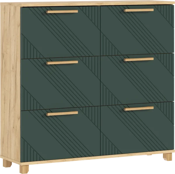 Обувница Ирис 1000 браш мени грин/дуб крафт