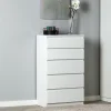 Комод Кастор 5 ящиков белый