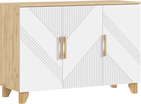 Комод Ирис 1200 браш вайт/дуб крафт