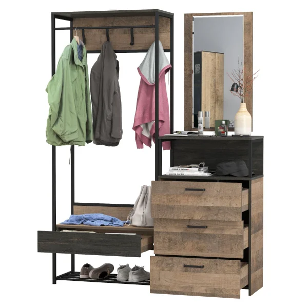 Модульная прихожая Трувор дуб гранж песочный/интра