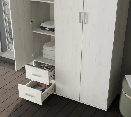 Шкаф Соло-1 (Нельсон ШК-01) дуб крафт белый