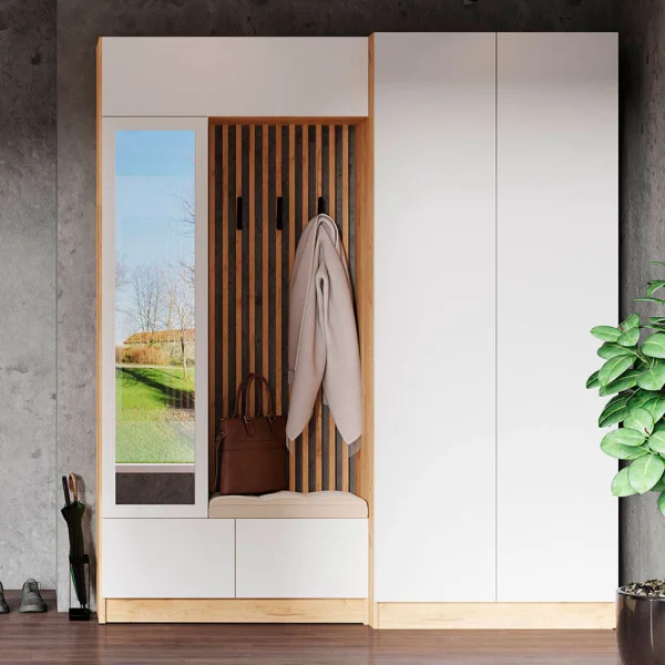 Шкаф универсальный Руэлла дуб крафт золотой/белый