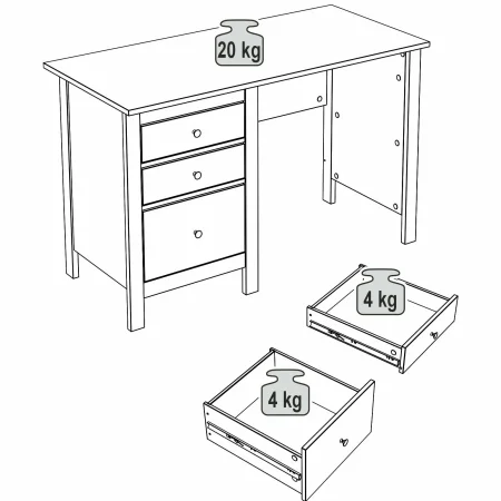 Стол письменный Сага серый