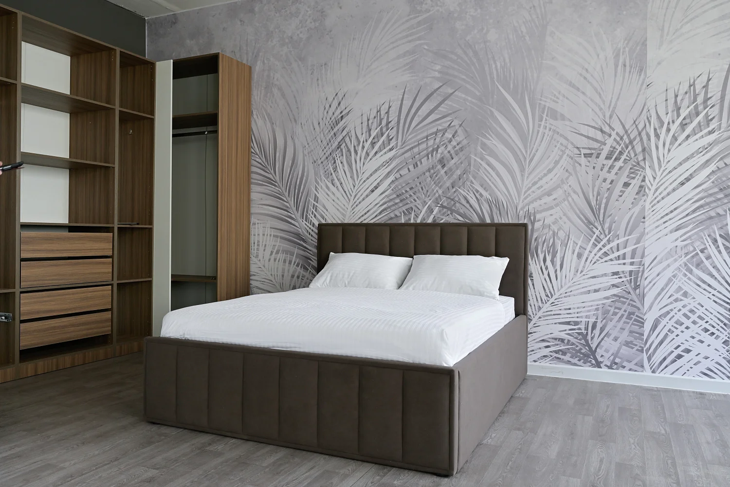 Кровать Лана 180х200 с подъемным механизмом, велюр шоколад