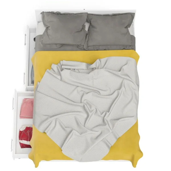 Кровать с ящиками Мори белый