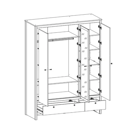 Шкаф Лофт SZF3D2S дуб вотан/черный