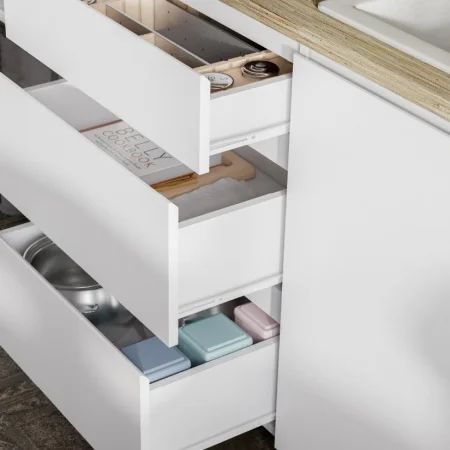 Кухонный гарнитур Токио 1,2 белый текстурный