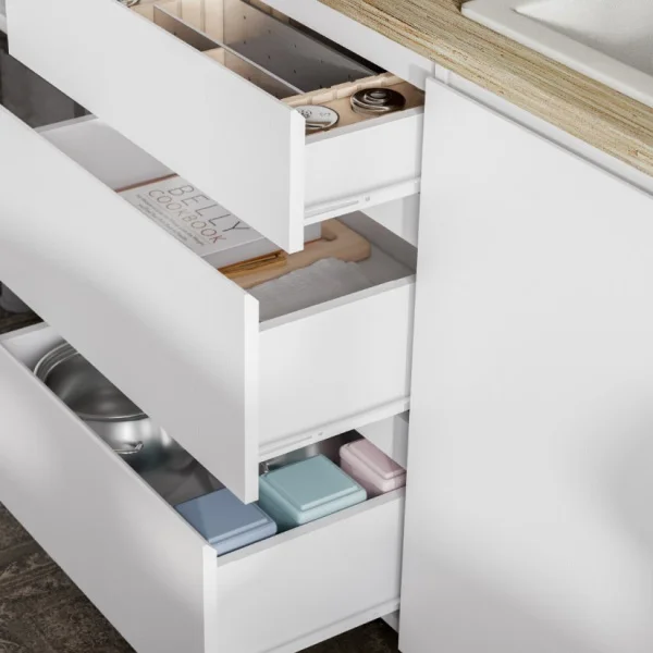 Кухонный гарнитур Токио 1,2 белый текстурный