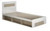Кровать Палермо Юниор КР-001 ясень шимо светлый/белый глянец