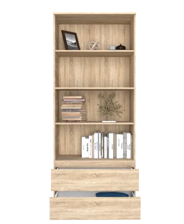 Стеллаж с ящиками Б 5.24 дуб сонома (серия без ручек)