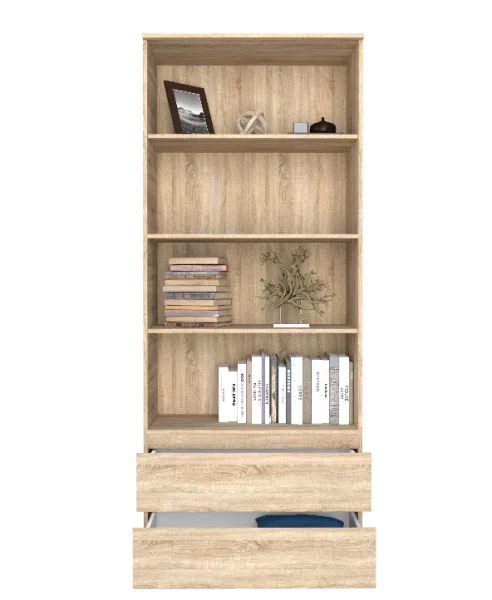 Стеллаж с ящиками Б 5.24 дуб сонома (серия без ручек)