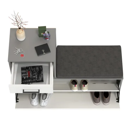 Тумба под обувь Лира ГК 2-0714 графит/белый