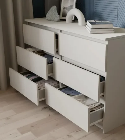 Комод шесть ящиков Мори МК 1206 сатин