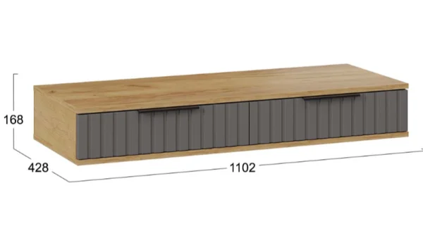 Стол туалетный Хилтон дуб крафт золотой/графит матовый