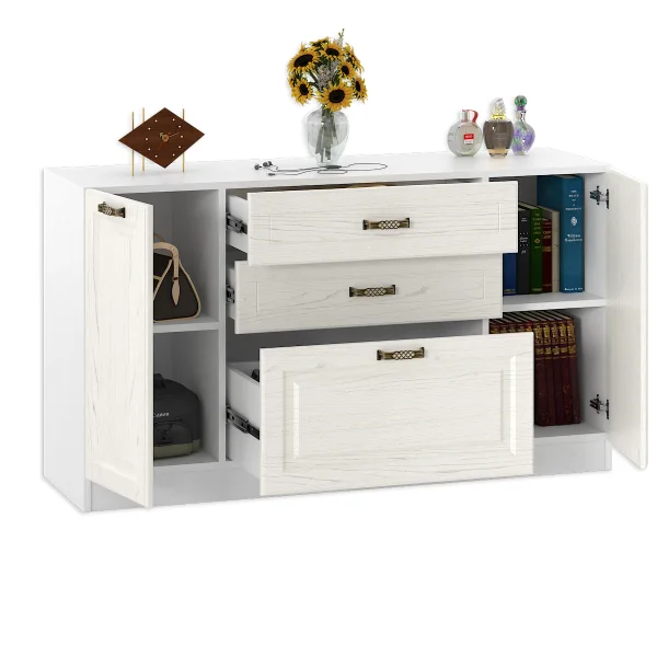 Комод Ливерпуль ясень ваниль/белый