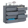 Комод восемь выдвижных ящиков МК 1200.8 графит