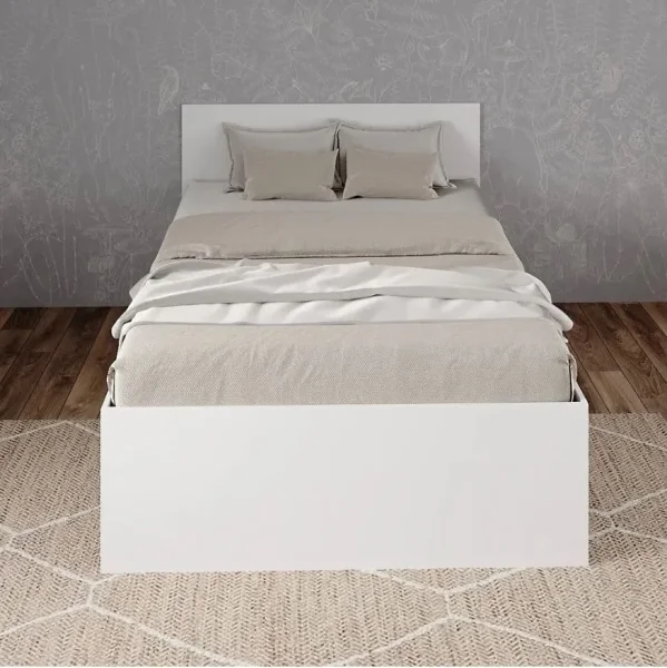 Кровать полутороспальная Мори с ящиками КРМЯ 1200.1 белый