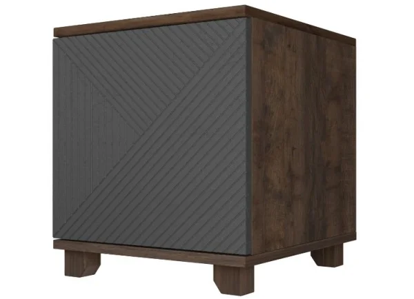 Тумба прикроватная со створкой Копенгаген дуб самдал/серый графит