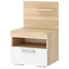 Тумба прикроватная Соната ТС-450 дуб сонома/белый глянец