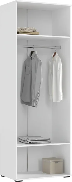 Шкаф 2-х створчатый Норд 800 белый/белый глянец