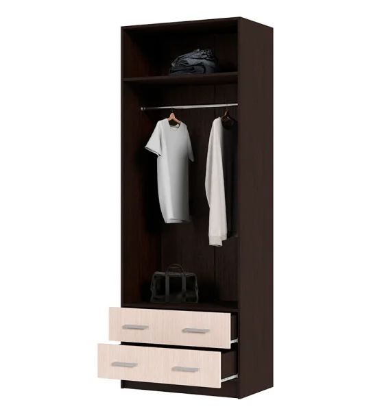 Шкаф 2-х створчатый Дуэт венге/дуб белфорд