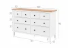 Комод 8 ящиков Кымор белый/светло-коричневый