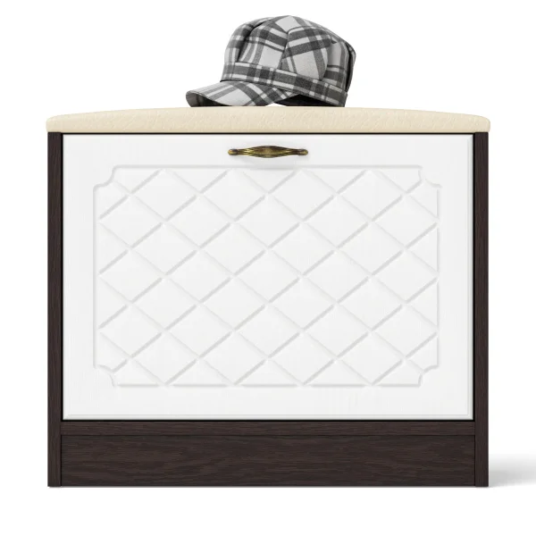 Тумба П-6 венге/белое дерево фрезеровка ромб