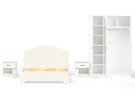 Спальня Ливерпуль ясень ваниль/белый